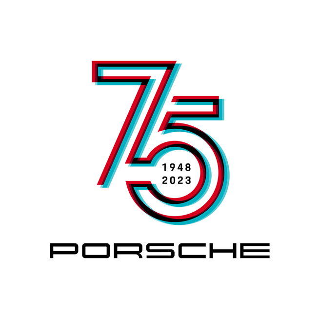 Shows Picture of 75_Jahre_Porsche_Logo_Grün_Rot_auf_Weiß.png