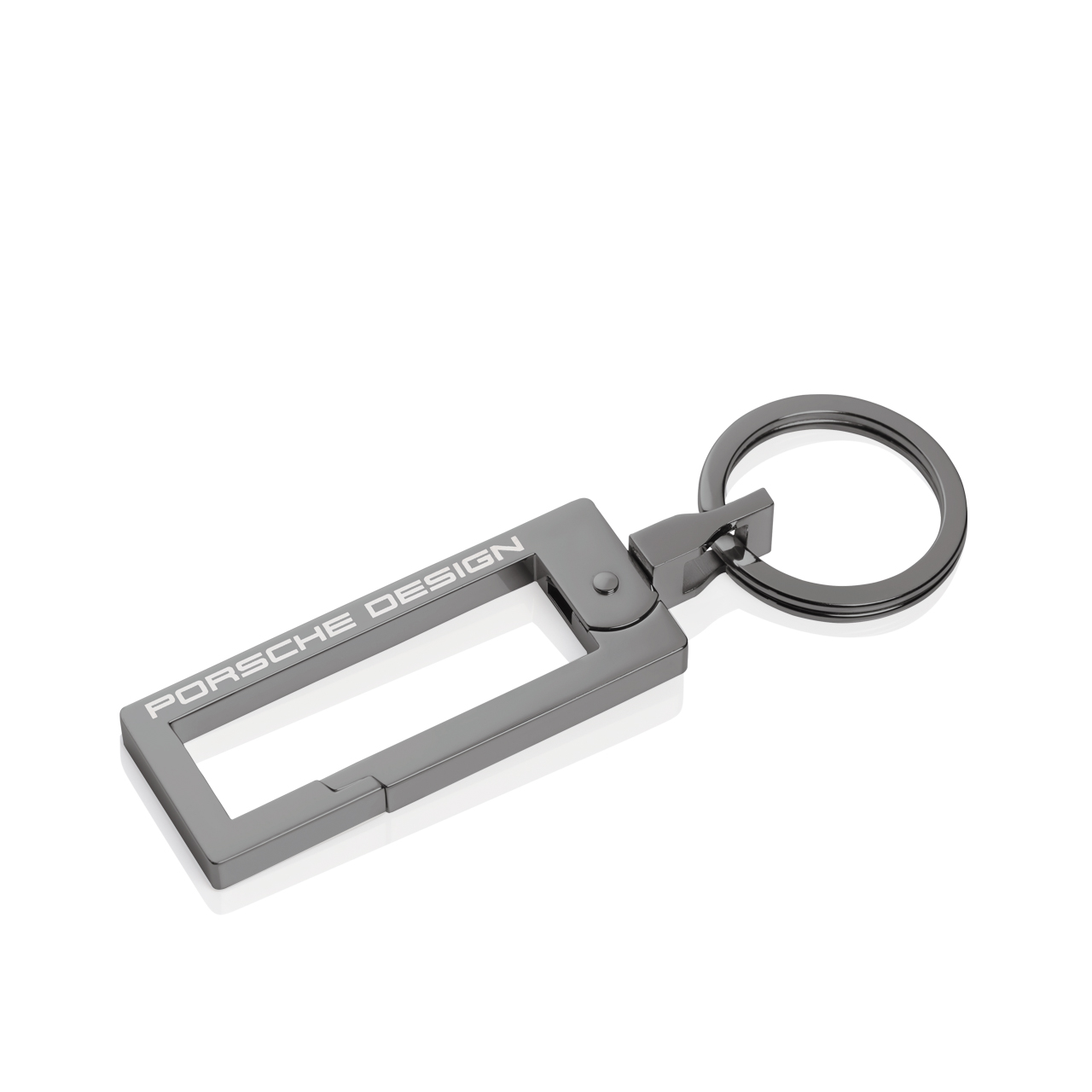Silver Bottle Opener Keychain Auto Business Keychain Two Loop Hook Loop Keychain