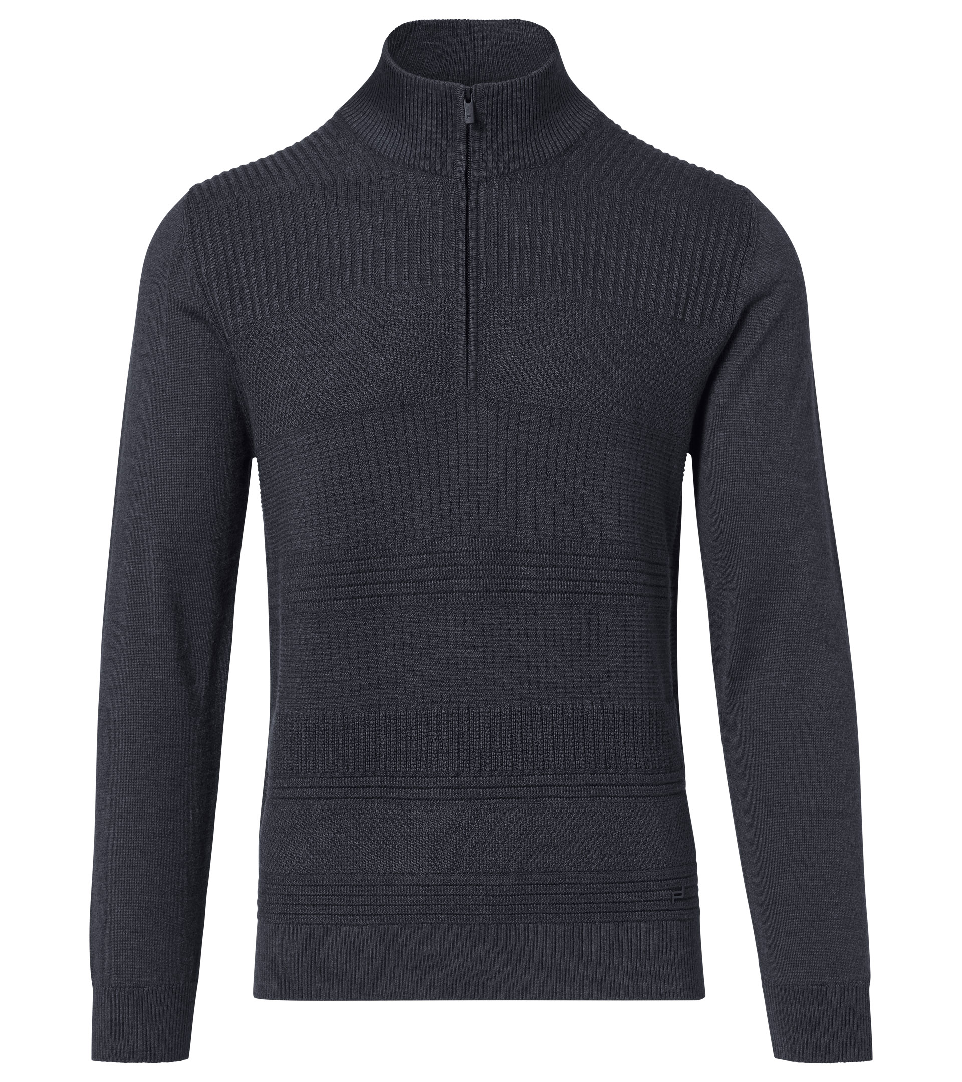 mock neck zip sweater