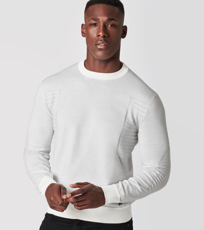 Merino Wool Raglan Sweater with Elbow Patches - Charcoal