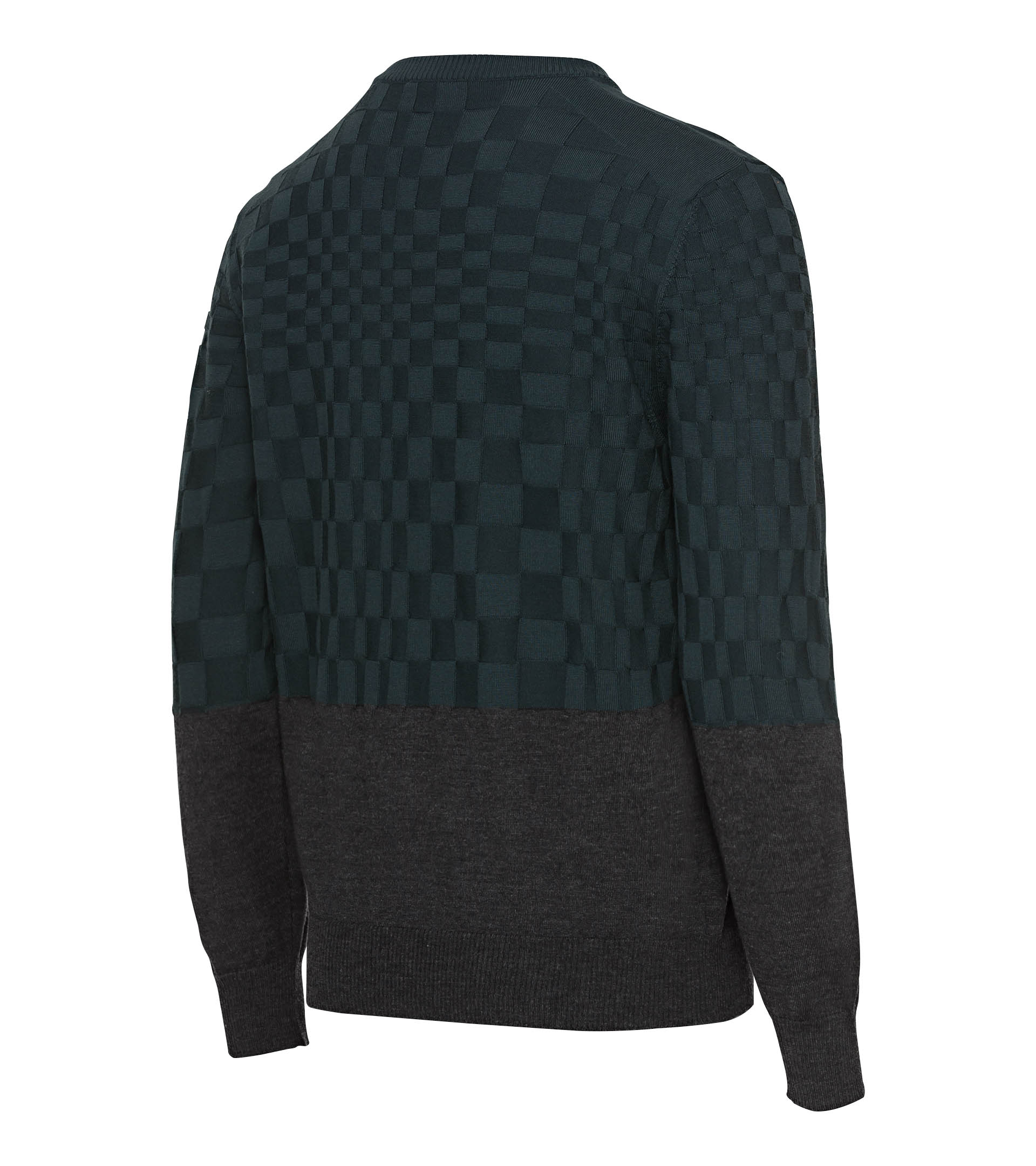 Louis Vuitton green Wool Damier Jacquard Sweater