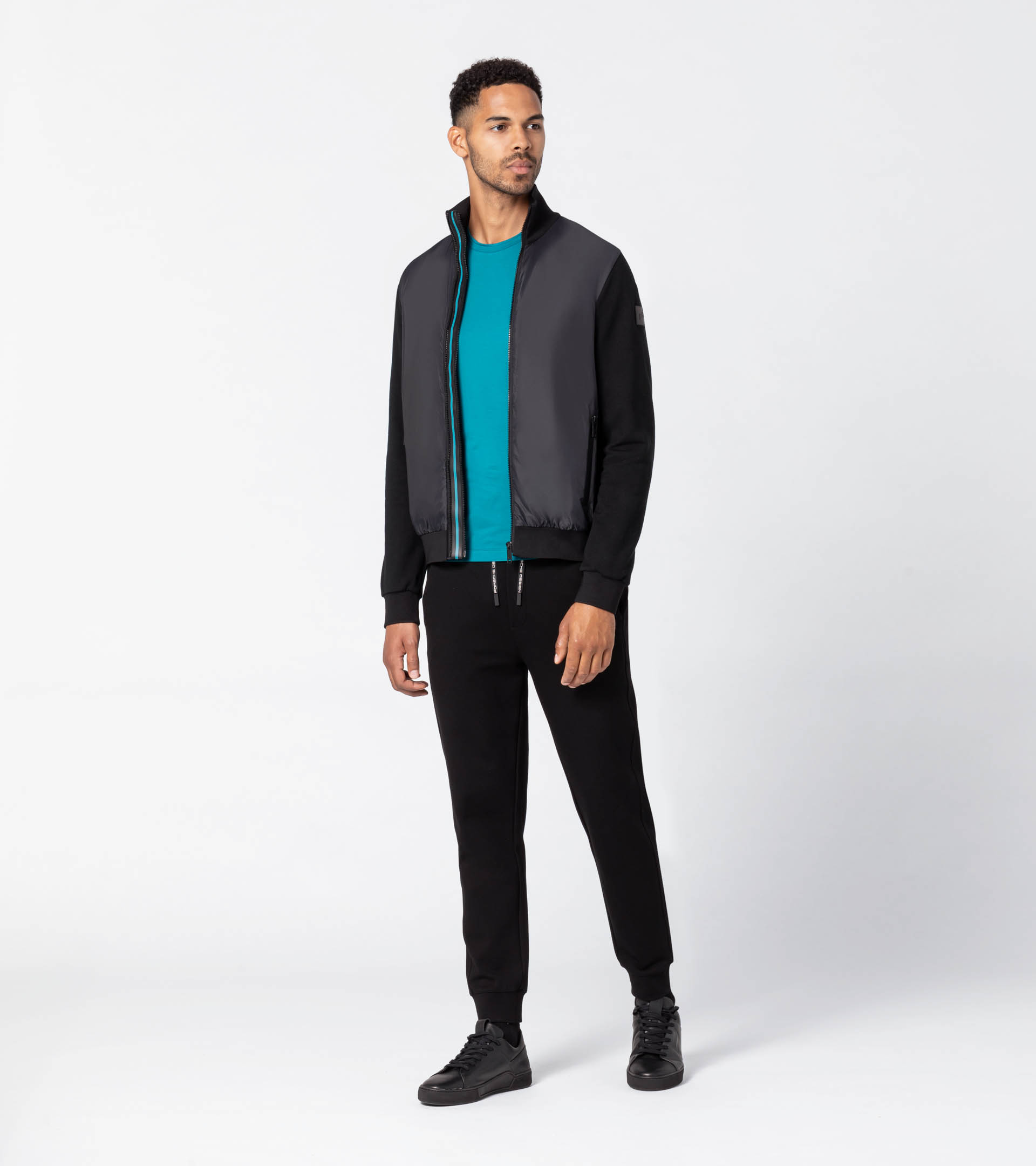 Functional Nylon Mix Cardigan - Designer Men's Jackets & Coats