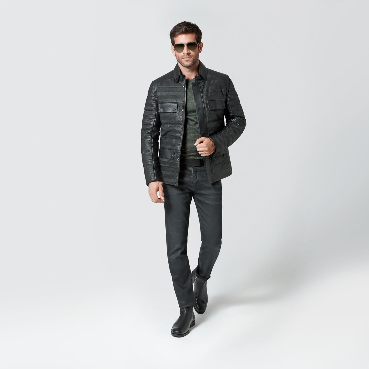 leather ki jacket gents