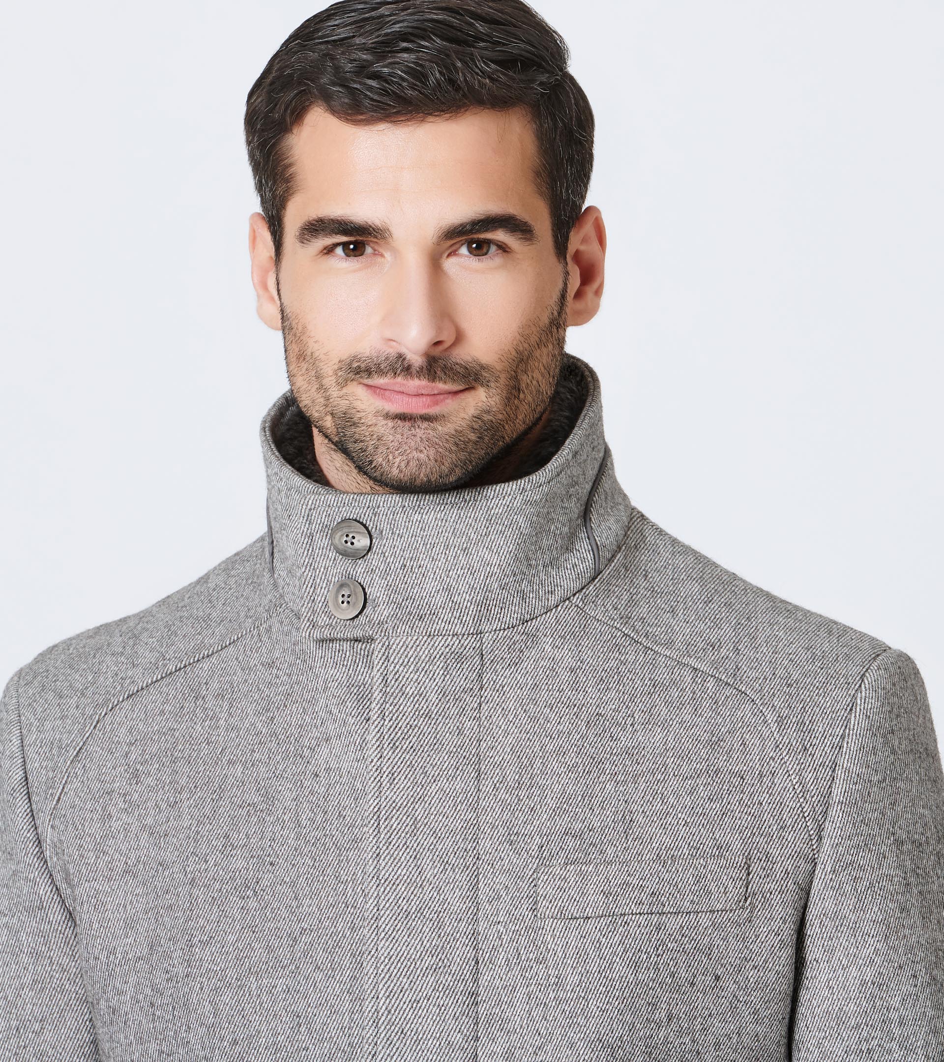 42/L 44/XL Men's Winter Mandarin Collar Waistcoat Reversible Acrylic Wool 40/M 