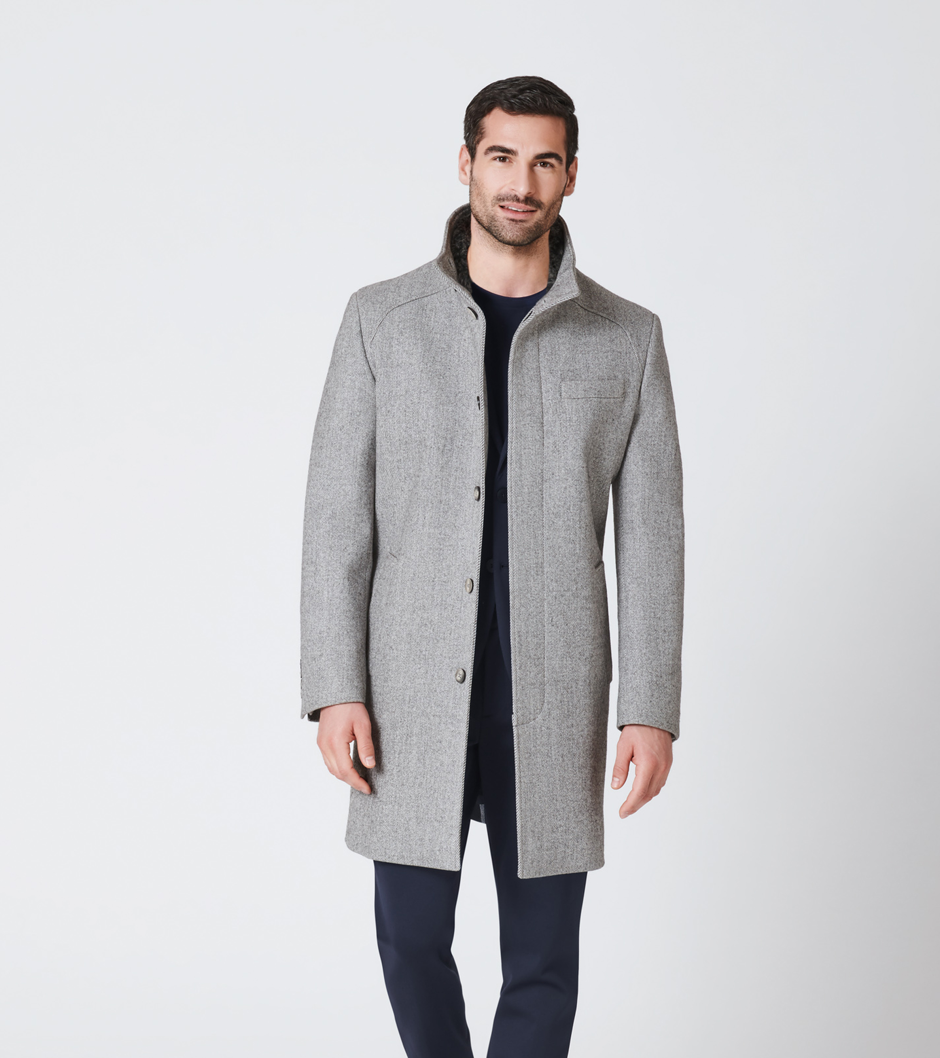 SPE969 Mens Stand Collar Long Jacket,Warm Vintage Tailcoat Jacket Overcoat Design Velour Outwear Buttons Coat 
