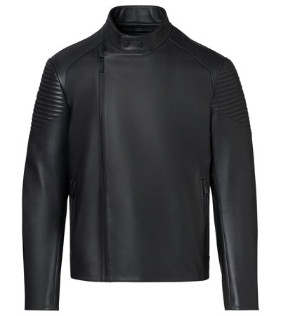  Legacy Black Leather Biker Jacket : Clothing, Shoes