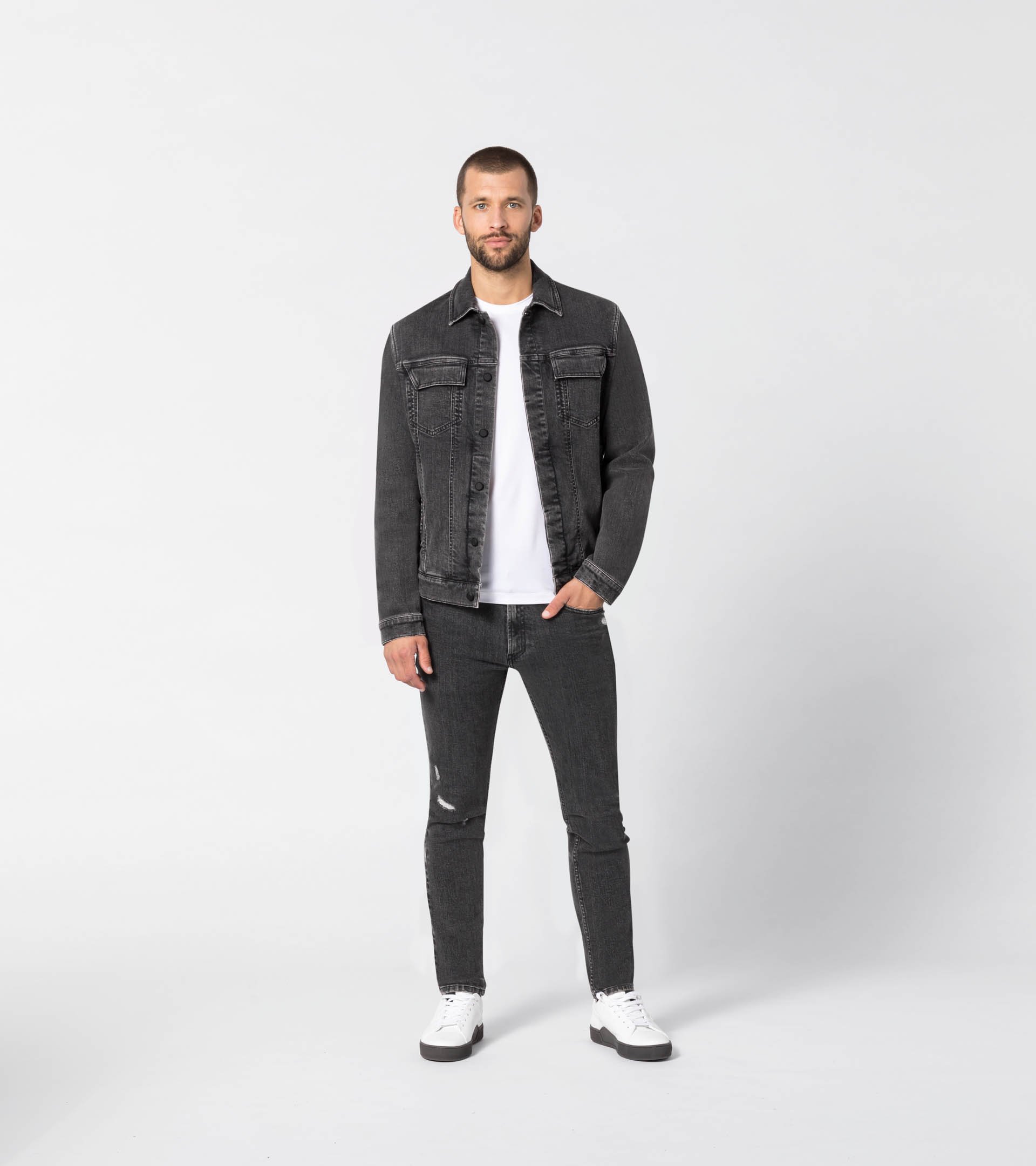 PREME Black Denim Stretch Jacket - Men's Coats/Jackets in Black | Buckle