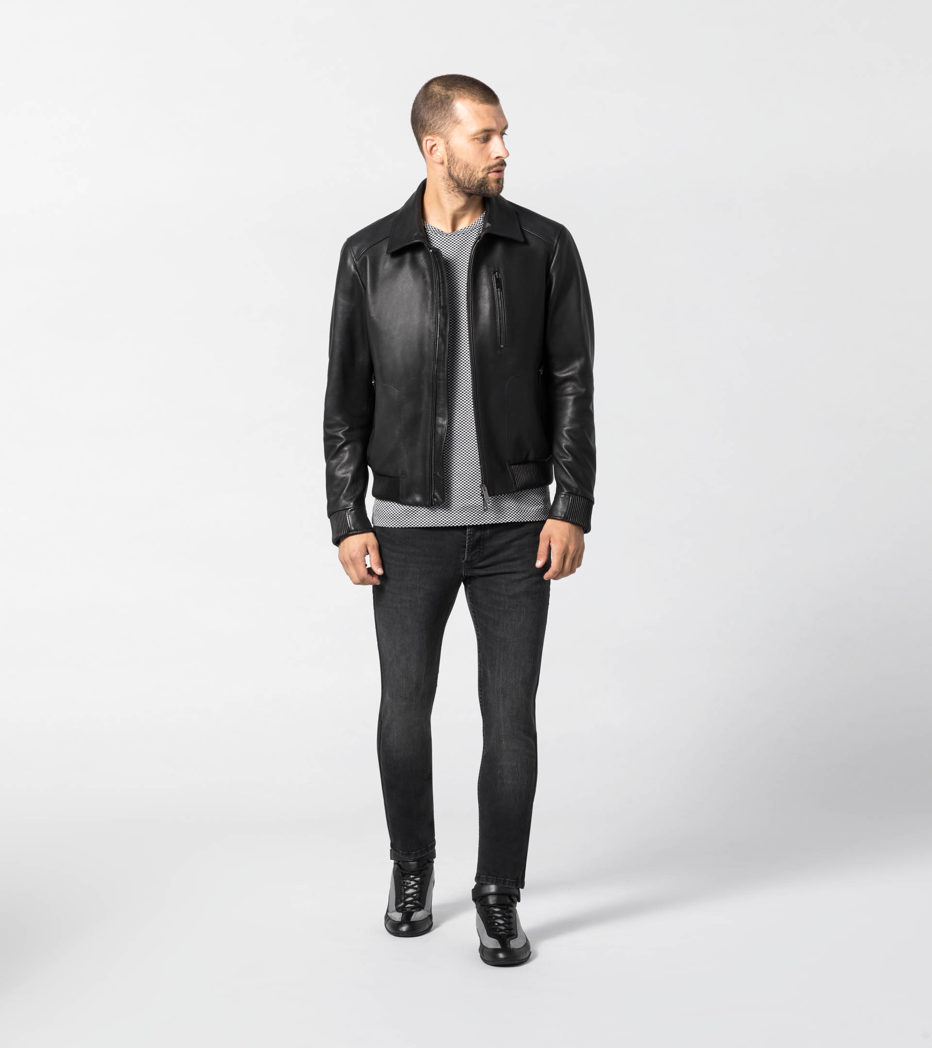 50Y Targa Leather Jacket - Exclusive Leather Jackets for Men | Porsche ...