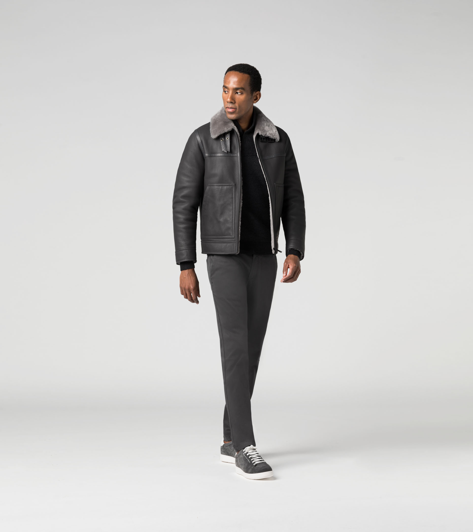 Theory shearling on sale jacket mens