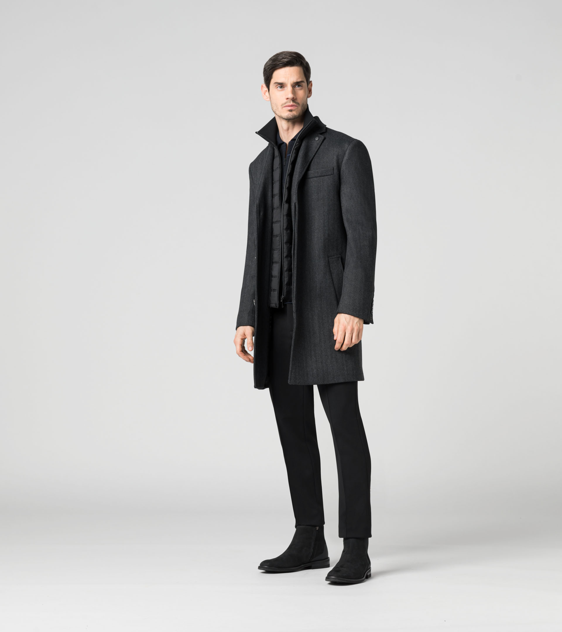Hybrid Textured Formal Coat - Designer Men's Jackets & Coats