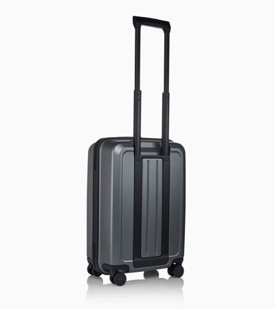 Unisex Black Textured Hard Sided Large Size Check-In Trolley Bag