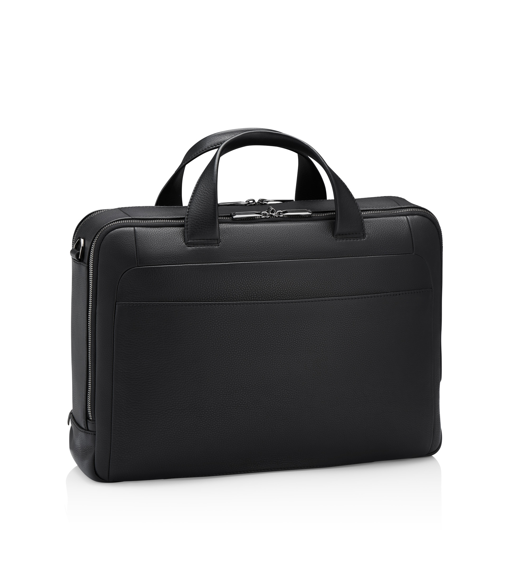 Black Leather Briefcase For Men