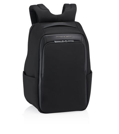 M black nylon backpack