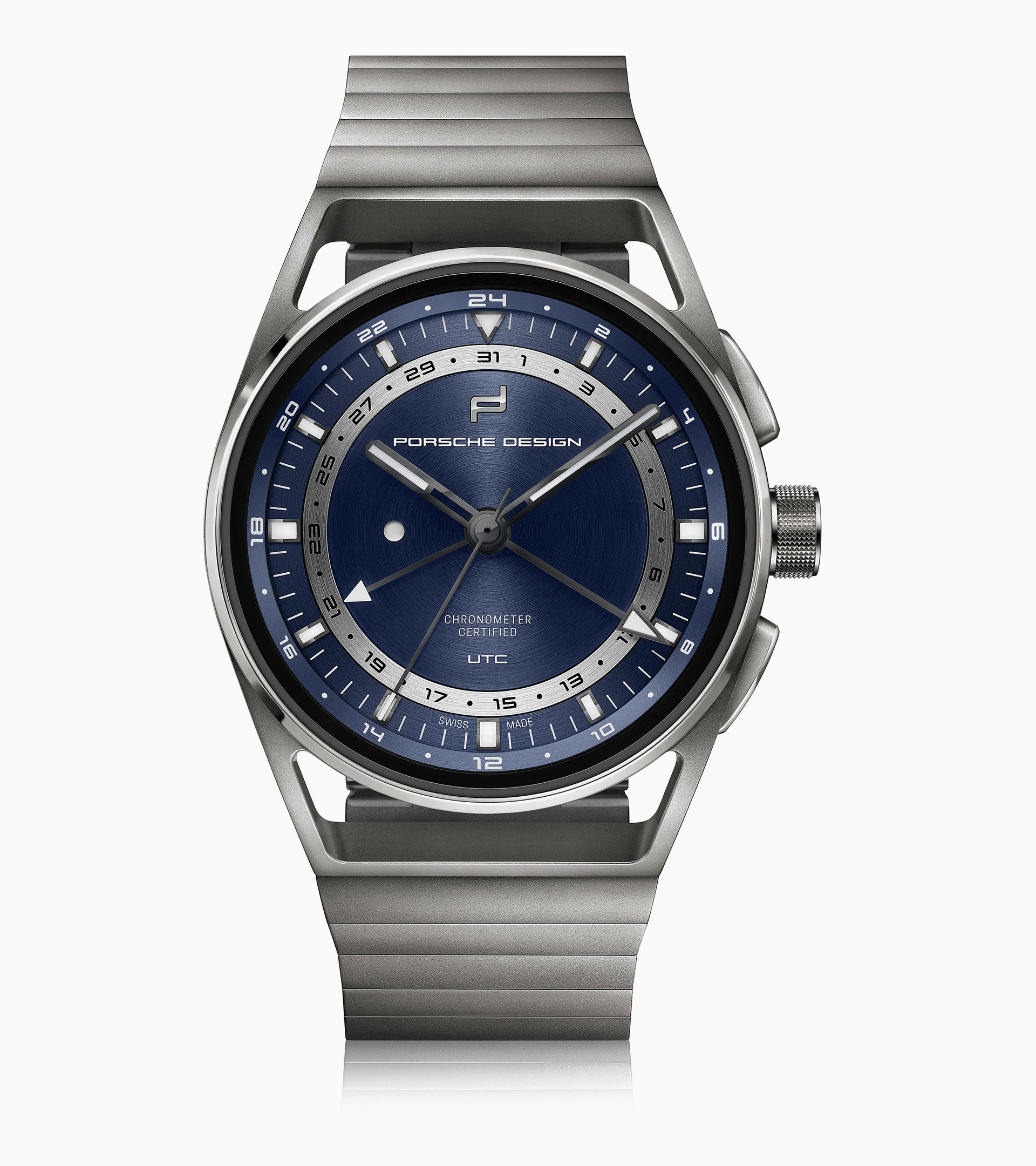1919 Globetimer UTC All Titanium Blue - titanium, titanium, blue