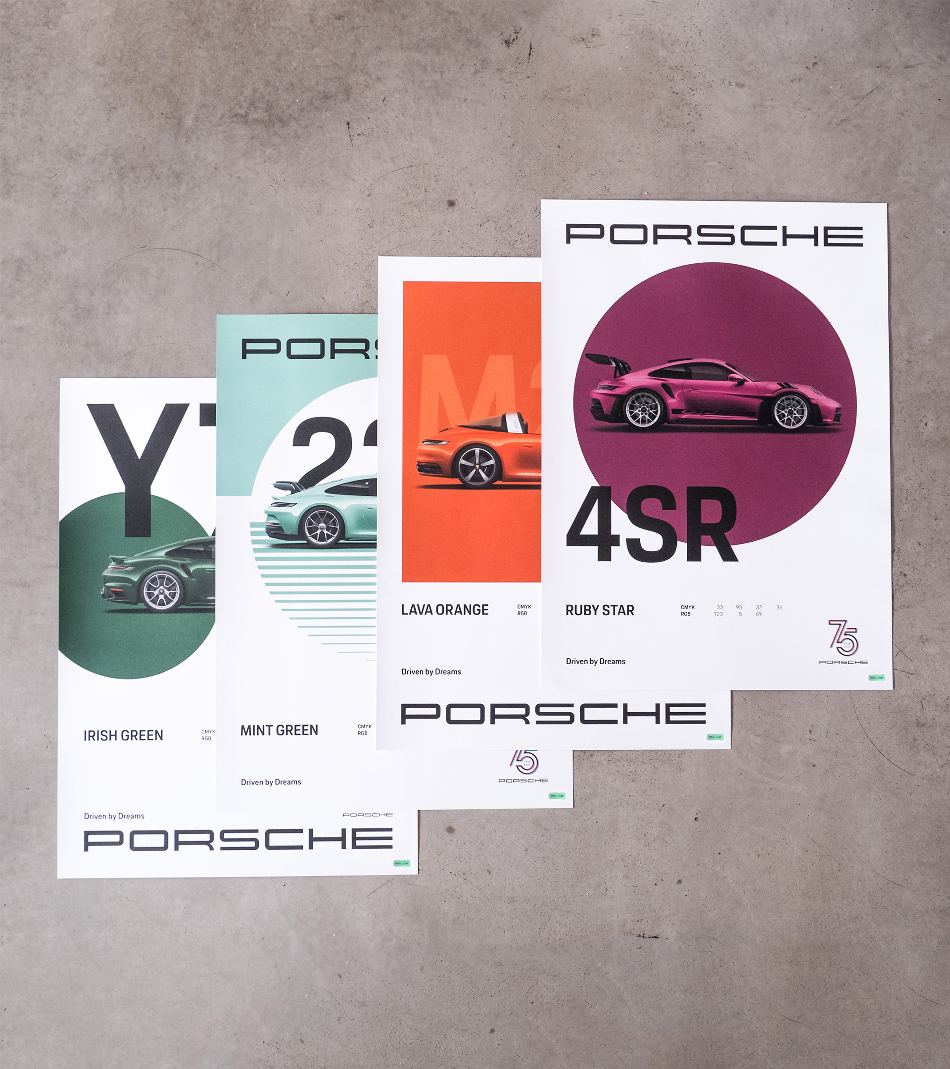 Porsche Poster Set – 75Y – Driven by Dreams - 75Y Collection