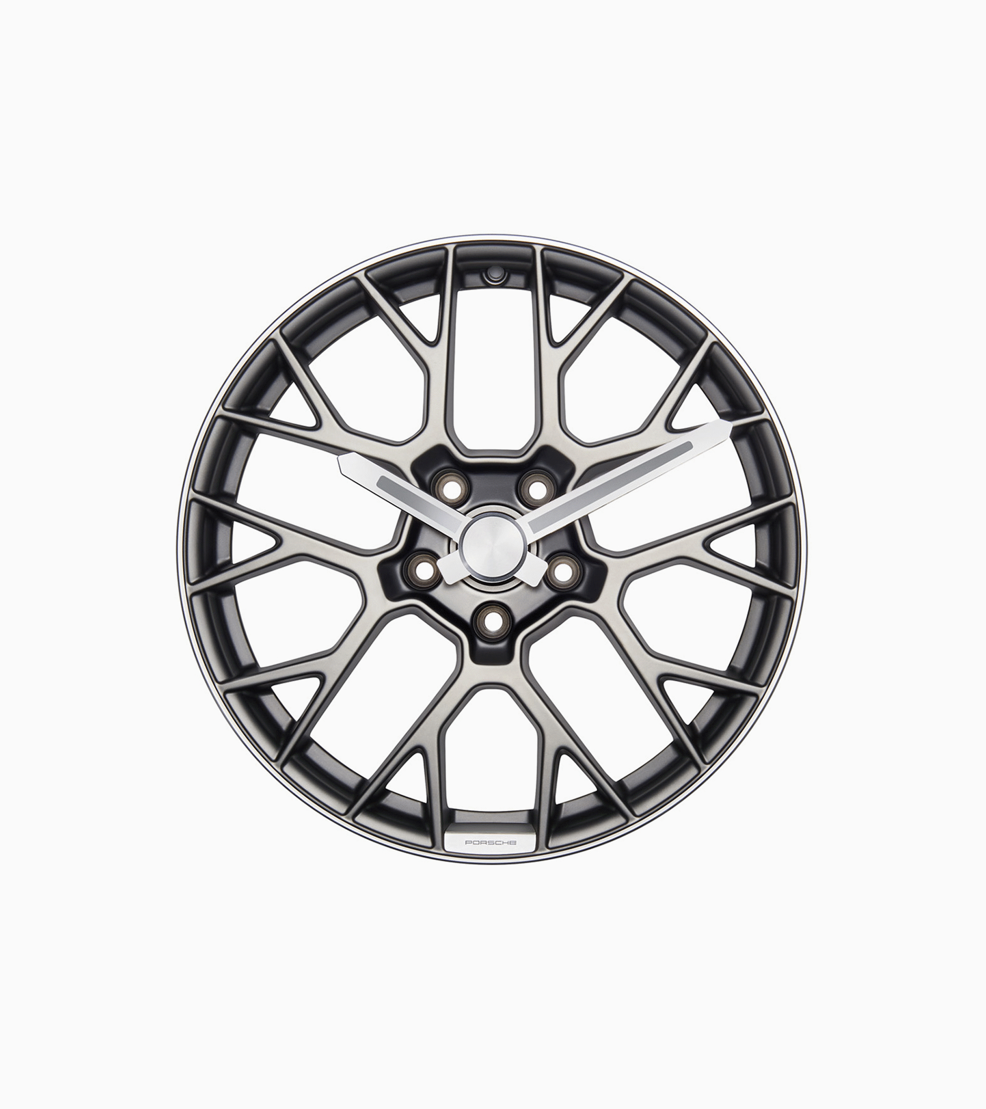 Felgenwanduhr – Porsche Originals - silbergrau