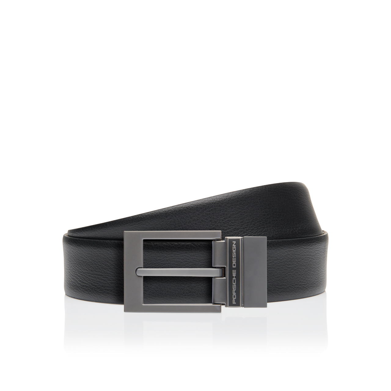 Porsche Design ブラックレザーベルト 5044-001 Traveller Buckle Business Belt 35 - | Porsche Design