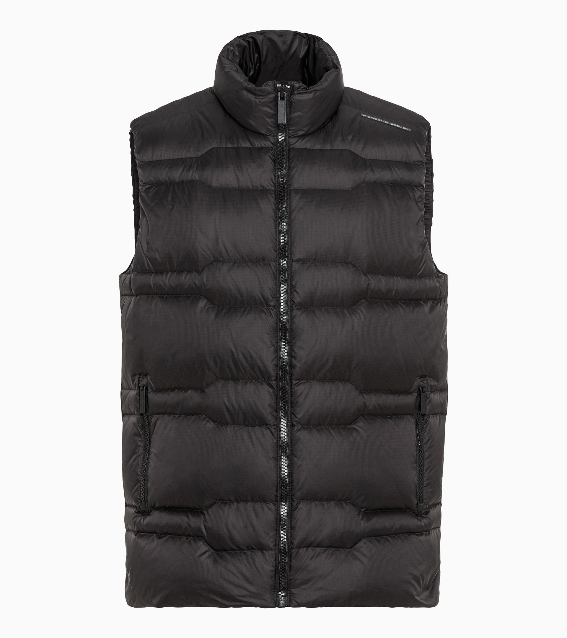 Black padded vest on sale