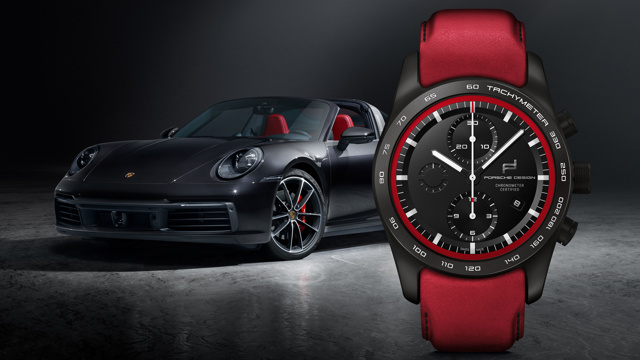 Porsche and timepieces red