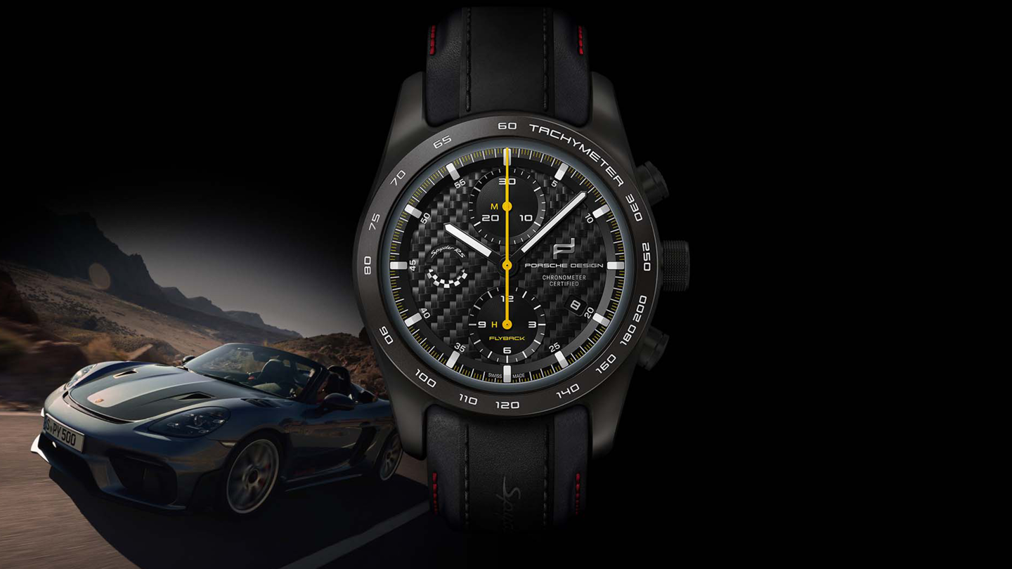 Shows Picture of 718-Spyder-Chronograph-and-Car.png